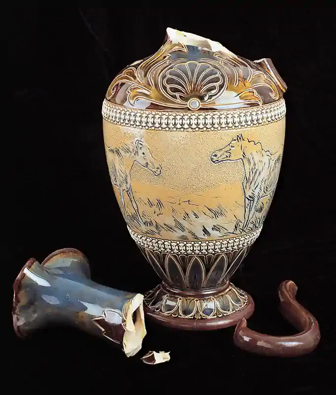 Royal Doulton Hanna Barlow Jug Restoration - Before